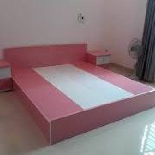 Giường gỗ mdf màu hồng cho bé ( gn05 )