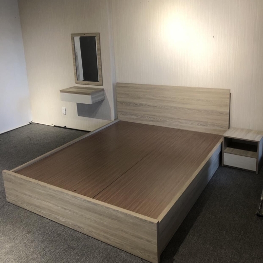 Giường ngủ gỗ mdf công nghiệp ( qu90 )
