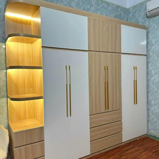 Tủ quần áo 6 cánh mở 1 kệ nhựa Vinco ( 6c1kv )