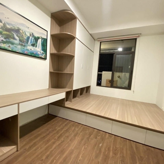 Tủ quần áo liền giường gỗ MDF TLG08