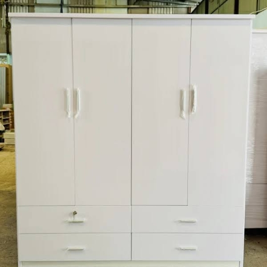 Tủ nhựa 4 cánh full trắng